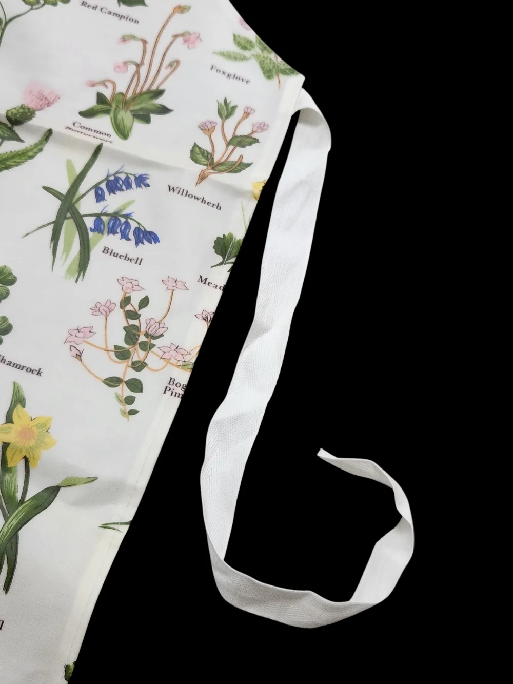 VINTAGE Botanical Cottagecore NWOT Wildflower Oilcloth Apron